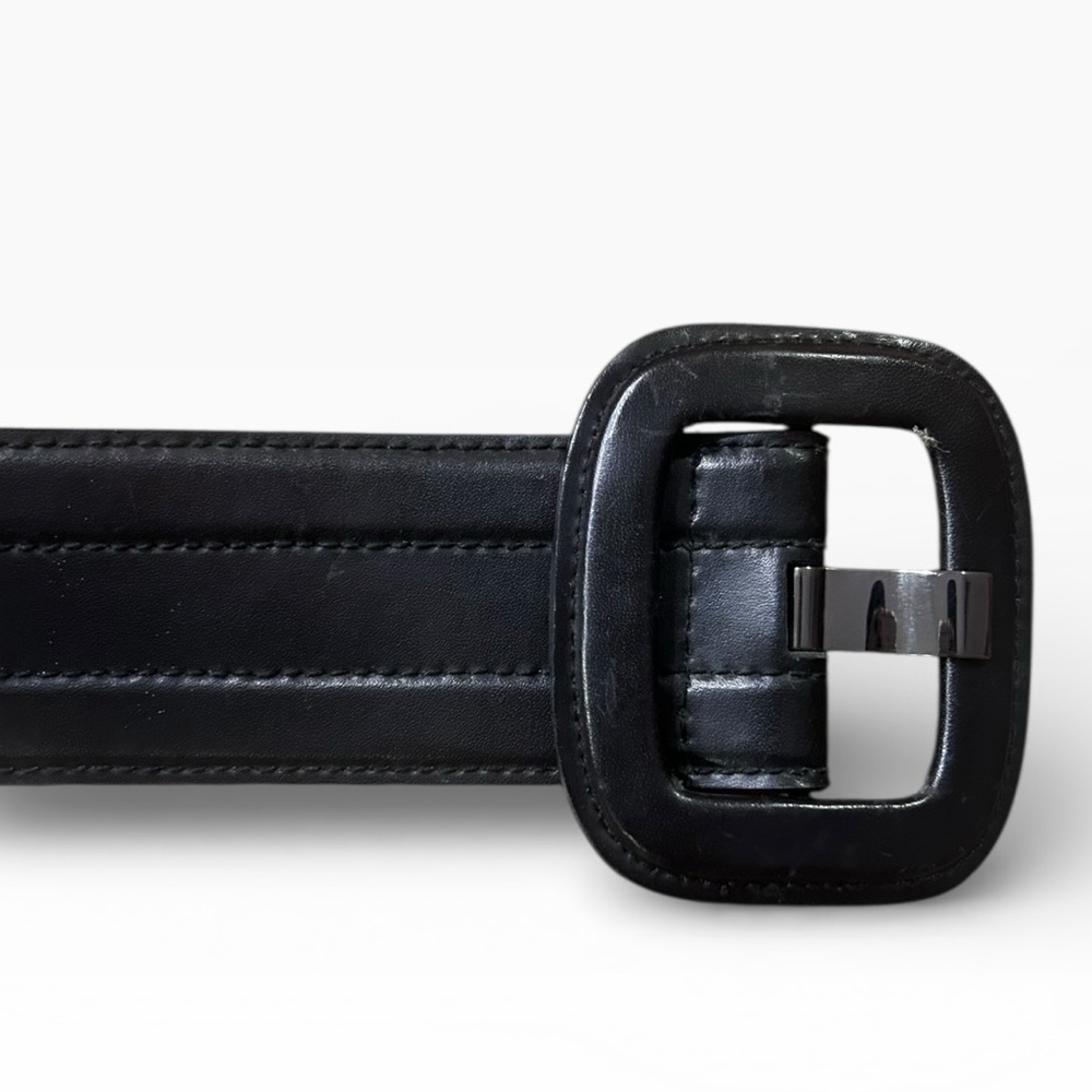 Antonio Melani Black Genuine Leather Wide Belt Women’s Size Medium - Picture 4 of 12